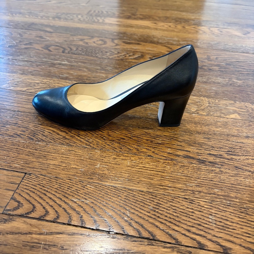 Jimmy Choo Black Block Heel Pump